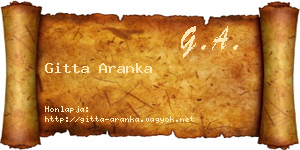 Gitta Aranka névjegykártya